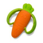 Infantino Lil' Nibble Teethers Carrot - Silicone Soft-Textured teether for Sensory Exploration and Teething Relief, with Easy to Hold Handles