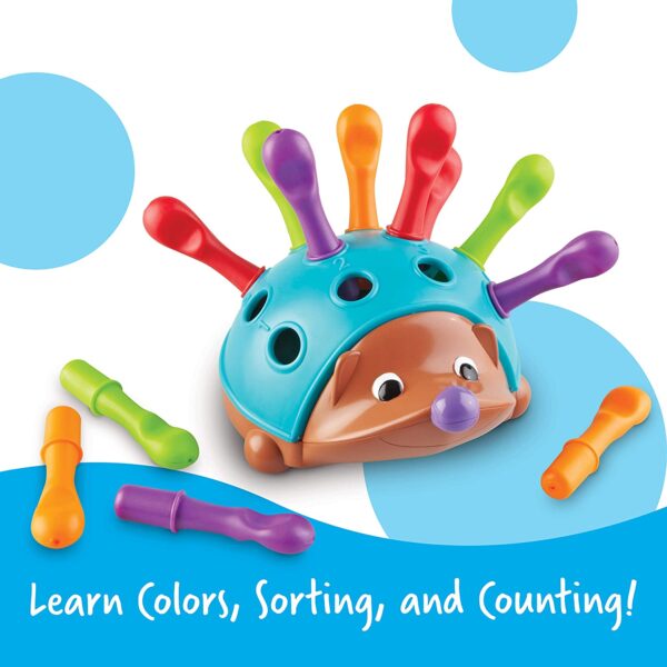 Learning Resources Spike the Fine Motor Hedgehog, Sensory, Fine Motor Toy, Hedgehog Toys for Toddler, Easter Gifts for Kids, Ages 18 months+ - Image 3