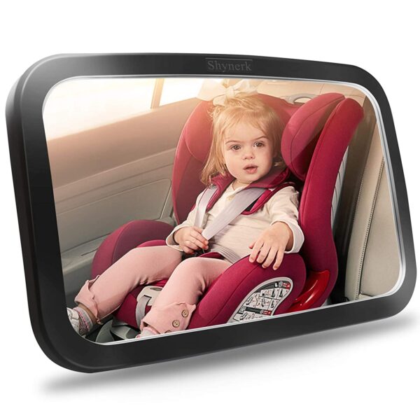 Shynerk Baby Car Mirror, Safety Car Seat Mirror for Rear Facing Infant with Wide Crystal Clear View, Shatterproof, Fully Assembled, Crash Tested and Certified - Image 5