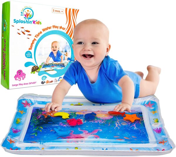 Splashin'kids Inflatable Tummy Time Premium Water mat Infants and Toddlers is The Perfect Fun time Play Activity Center Your Baby's Stimulation Growth - Image 3