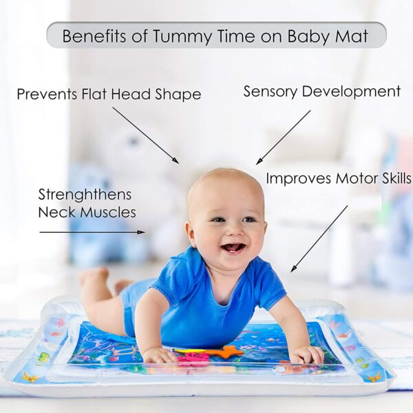 Splashin'kids Inflatable Tummy Time Premium Water mat Infants and Toddlers is The Perfect Fun time Play Activity Center Your Baby's Stimulation Growth - Image 4