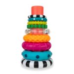 Sassy Stacks of Circles Stacking Ring STEM Learning Toy, 9 Piece Set, Age 6+ Months