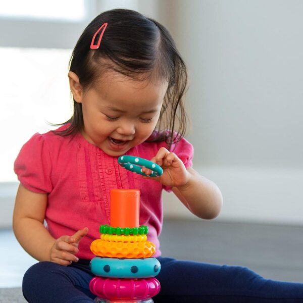 Sassy Stacks of Circles Stacking Ring STEM Learning Toy, 9 Piece Set, Age 6+ Months - Image 7