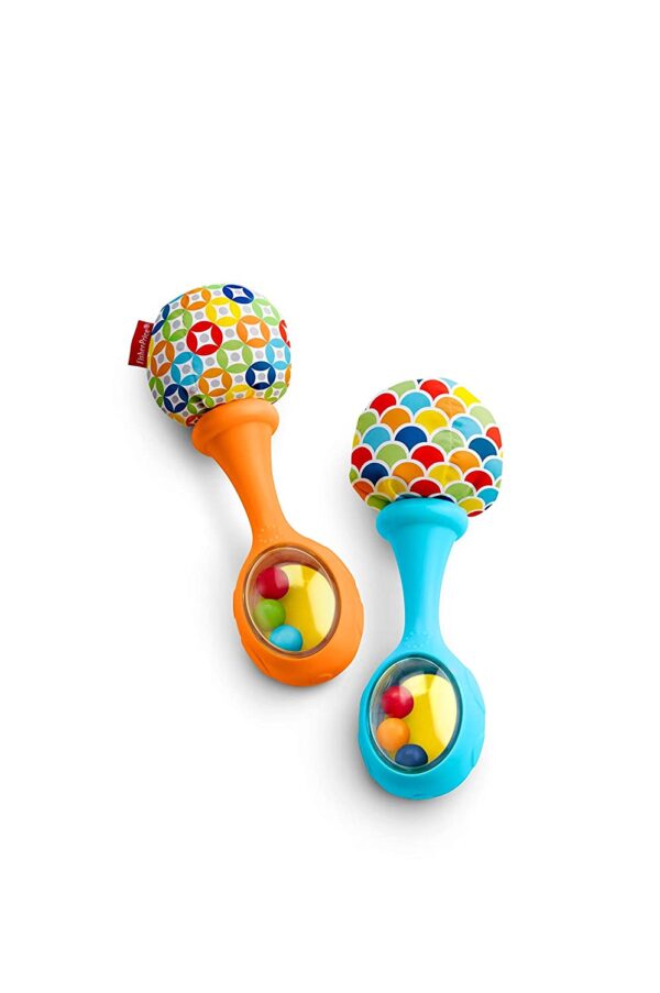 Fisher-Price Rattle 'n Rock Maracas, Blue/Orange