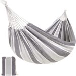 Best Choice Products 2-Person Indoor Outdoor Brazilian-Style Cotton Double Hammock Bed w/Portable Carrying Bag – Steel