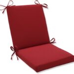 Pillow Perfect Outdoor/Indoor Pompeii Square Corner Chair Cushion, 36.5" x 18", Red