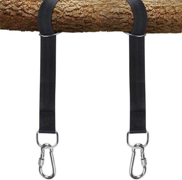 Tree Swing Hanging Straps Kit Holds 2000 lbs,5ft Extra Long Straps Strap with Safer Lock Snap Carabiner Hooks Perfect for Tree Swing & Hammocks, Perfect for Swings,Carry Pouch Easy Fast Installation