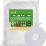 BaseGoal All-Weather Trellis Netting Mesh Plant Garden Vine Growing Flexible String Net (6" Mesh ployester, 5' Wx 15'L)