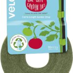 VELCRO Brand VEL-30071-USA ONE-WRAP Garden Ties | Plant Supports for Effective Growing | Strong Grips are Reusable and Adjustable | Cut-to-Length, 50 ft x 1/2 in, Green-Recycled Plastic