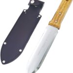 Nisaku NJP650 Hori-Hori Weeding & Digging Knife, Authentic Tomita (Est. 1960) Japanese Stainless Steel, 7.25" Blade, Wood Handle