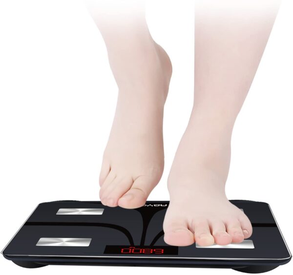 ABYON Bluetooth Smart Bathroom Scales for Body Weight Digital Body Fat Scale,Auto Monitor Body Weight,Fat,BMI,Water, BMR, Muscle Mass with Smartphone APP,Fitness Health Scale - Image 5