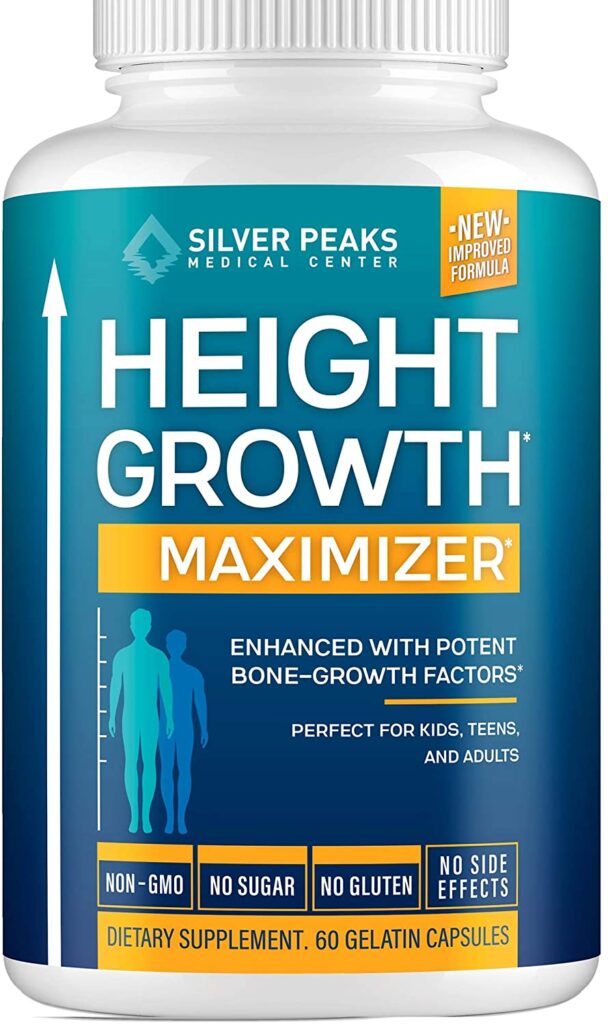 Height Growth Maximizer - Natural Height Pills to Grow Taller - Made in USA - Growth Pills with Calcium for Bone Strength - Get Taller Supplement That Increases Bone Growth - Free of Growth Hormone