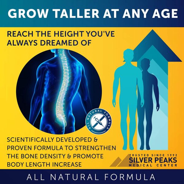 Height Growth Maximizer - Natural Height Pills to Grow Taller - Made in USA - Growth Pills with Calcium for Bone Strength - Get Taller Supplement That Increases Bone Growth - Free of Growth Hormone - Image 2