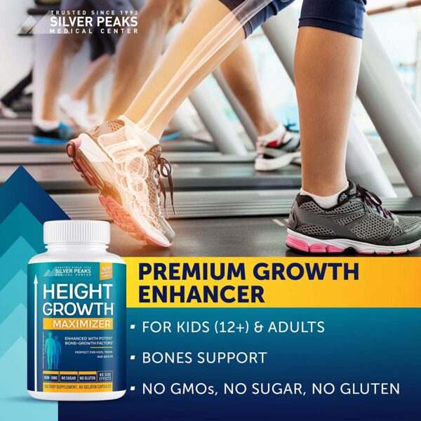 Height Growth Maximizer - Natural Height Pills to Grow Taller - Made in USA - Growth Pills with Calcium for Bone Strength - Get Taller Supplement That Increases Bone Growth - Free of Growth Hormone - Image 5