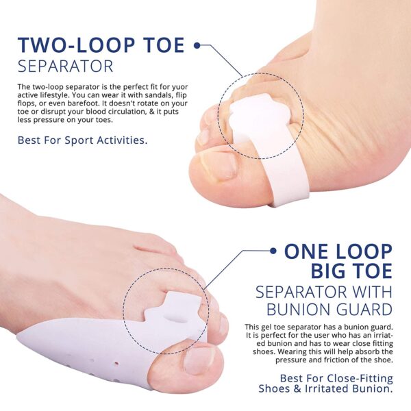 Vicorrect Bunion Corrector & Bunion Toe Separators, Orthopedic Bunion Splint for Big Toe Pain Relief and Toe Straightening, Hallux Valgus Brace for Day/Night Support - Image 6