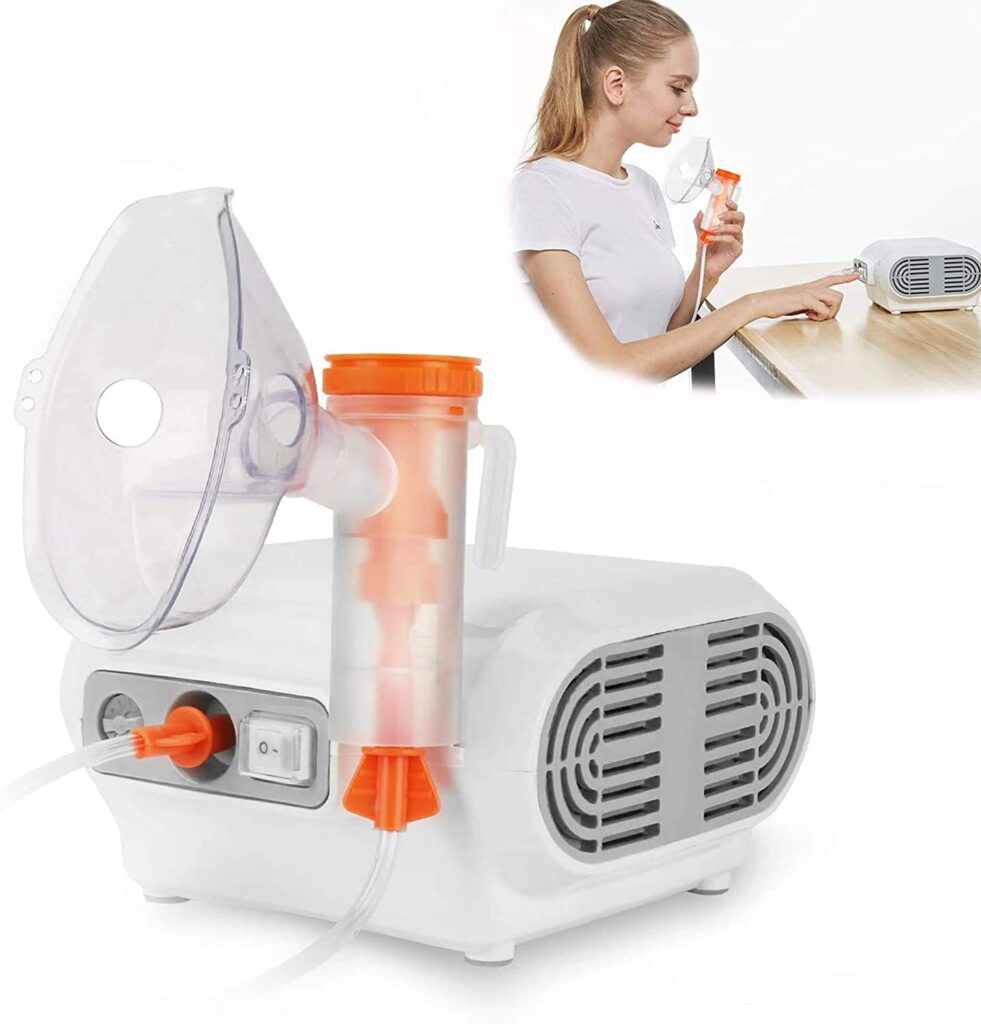 MAYLUCK Portable Compressor Nebulizer, Nebulizer Machine with 1 Set Accessory, Jet Nebulizers Personal Steam Inhaler Cool Mist Compressor System for Kids Adults