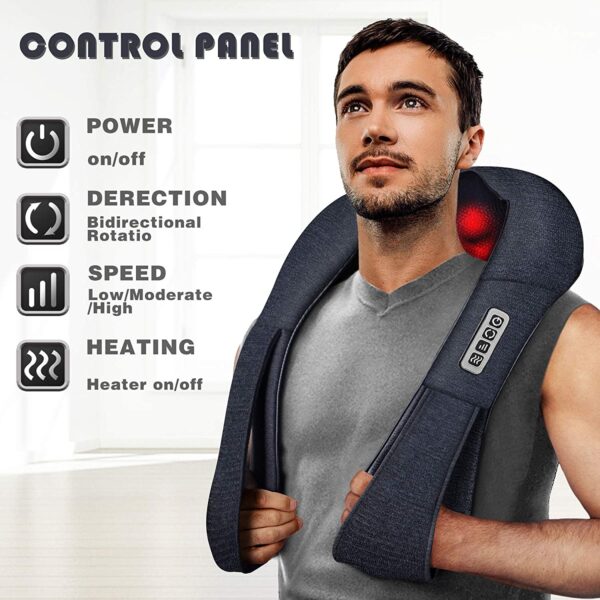 Mo Cuishle Neck Massager, Back Massager with Heat, Shiatsu Shoulder Massager for Neck pain Back Pain Relief,Massager Neck Gifts for Thank You & Appreciation, Birthday, Relatives & Family, Anniversary - Image 2