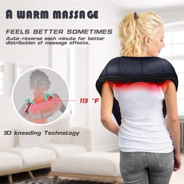 Mo Cuishle Neck Massager, Back Massager with Heat, Shiatsu Shoulder Massager for Neck pain Back Pain Relief,Massager Neck Gifts for Thank You & Appreciation, Birthday, Relatives & Family, Anniversary - Image 6