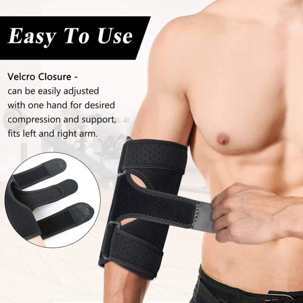 Elbow Brace, Night Elbow Sleep Support, Comfortable Elbow Splint, Adjustable Stabilizer with 2 Removable Metal Splints for Cubital Tunnel Syndrome, Tendonitis, Ulnar Nerve, Tennis, Men, Women - Image 3