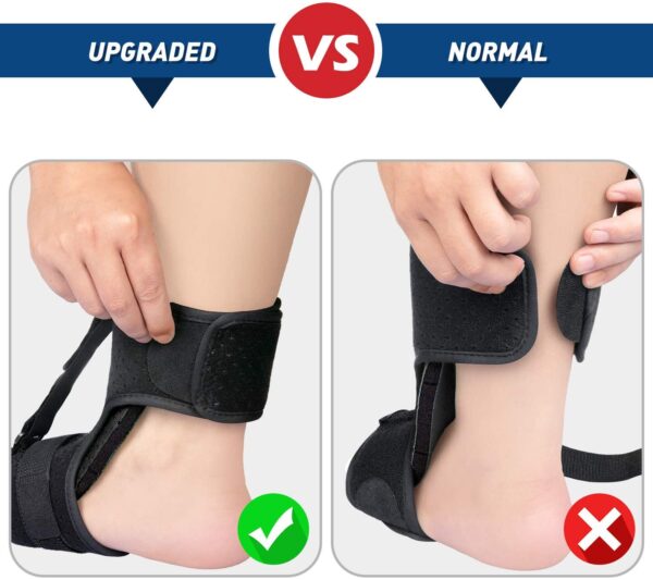 AiBast Plantar Fasciitis Night Splint, 2020 New Upgraded Black Multi Adjustable Ankle Brace Foot Drop Orthotic Brace for Plantar Fasciitis, Arch Foot Pain, Achilles Tendonitis Support for Women,Men - Image 5