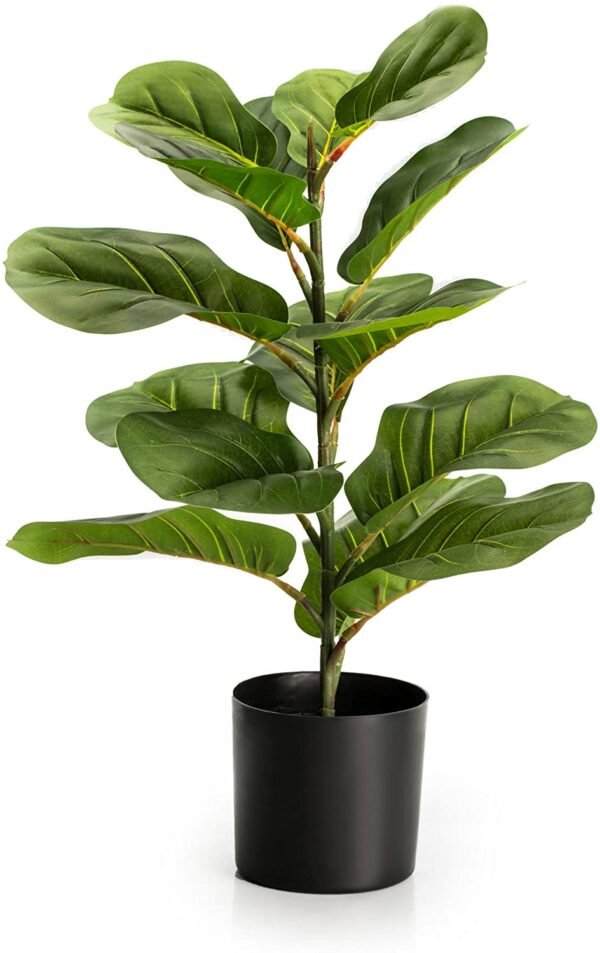 Velener 22" Artificial Plant Fiddle Leaf Tree for Indoor Home D?cor - Image 5