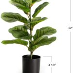 Velener 22" Artificial Plant Fiddle Leaf Tree for Indoor Home D?cor