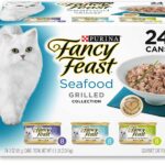 Purina Fancy Feast Grilled Seafood Wet Cat Food Variety Pack, Seafood Grilled Collection - (24) 3 oz. Cans