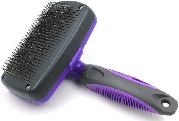 Hertzko Self Cleaning Slicker Brush ? Gently Removes Loose Undercoat, Mats and Tangled Hair ? Your Dog or Cat Will Love Being Brushed with The Grooming Brush - Image 2