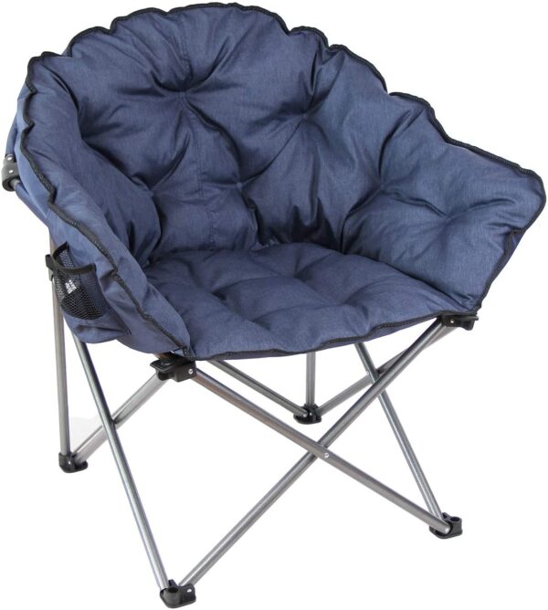 MacSports C932S-130, Blue Padded Cushion Outdoor Folding Lounge Patio Club Chair - Image 2