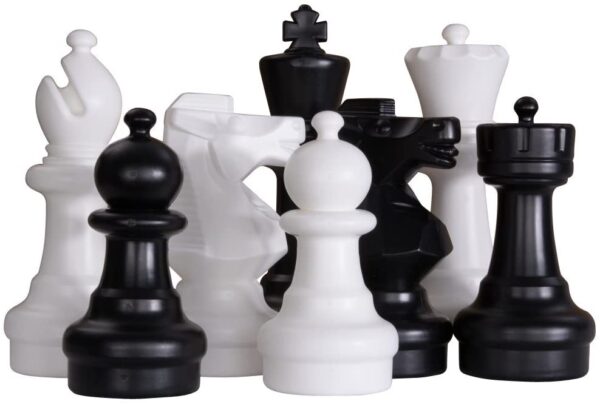 MegaChess Large Premium Chess Set with 12 Inch Tall King Black and White with Quick Fold Nylon Mat - Image 9