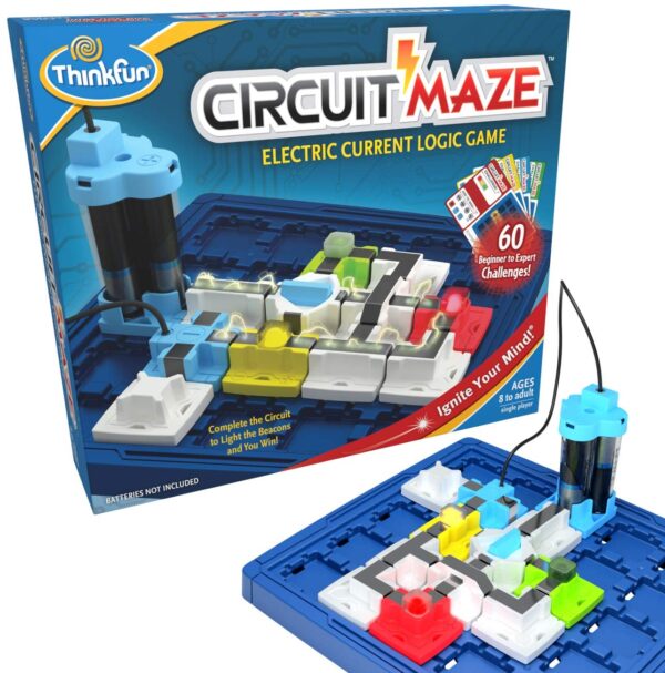 ThinkFun Circuit Maze Electric Current Brain Game and STEM Toy for Boys and Girls Age 8 and Up - Toy of the Year Finalist, Teaches Players about Circuitry through Fun Gameplay