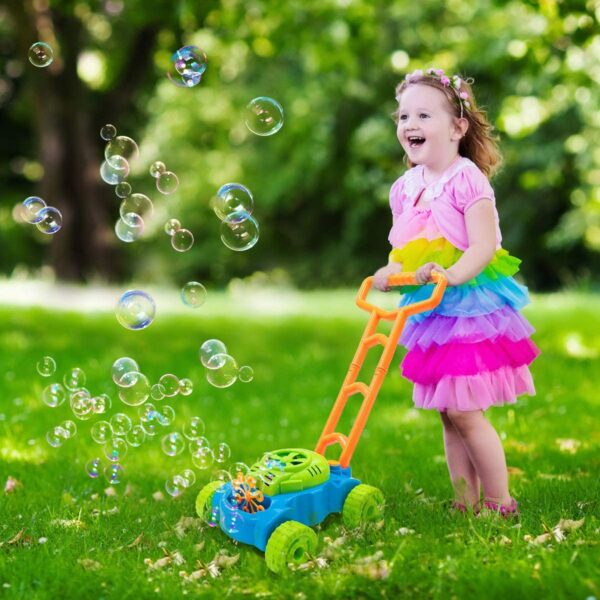 Lydaz Bubble Mower for Toddlers, Kids Bubble Blower Machine Lawn Games, Summer Outdoor Push Toys, Birthday Toy Gifts for Preschool Baby Boys Girls - Image 2