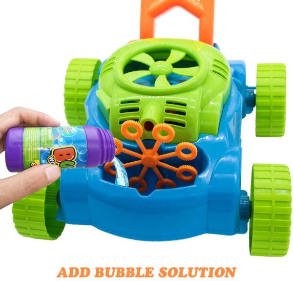 Lydaz Bubble Mower for Toddlers, Kids Bubble Blower Machine Lawn Games, Summer Outdoor Push Toys, Birthday Toy Gifts for Preschool Baby Boys Girls - Image 5