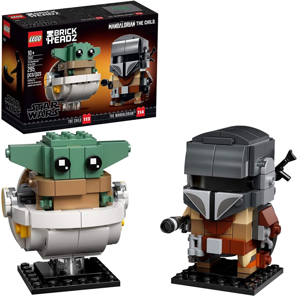 LEGO BrickHeadz Star Wars The Mandalorian & The Child 75317 Building Kit, Toy for Kids and Any Star Wars Fan Featuring Buildable The Mandalorian and The Child Figures, New 2020 (295 Pieces)