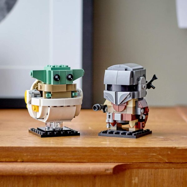 LEGO BrickHeadz Star Wars The Mandalorian & The Child 75317 Building Kit, Toy for Kids and Any Star Wars Fan Featuring Buildable The Mandalorian and The Child Figures, New 2020 (295 Pieces) - Image 7