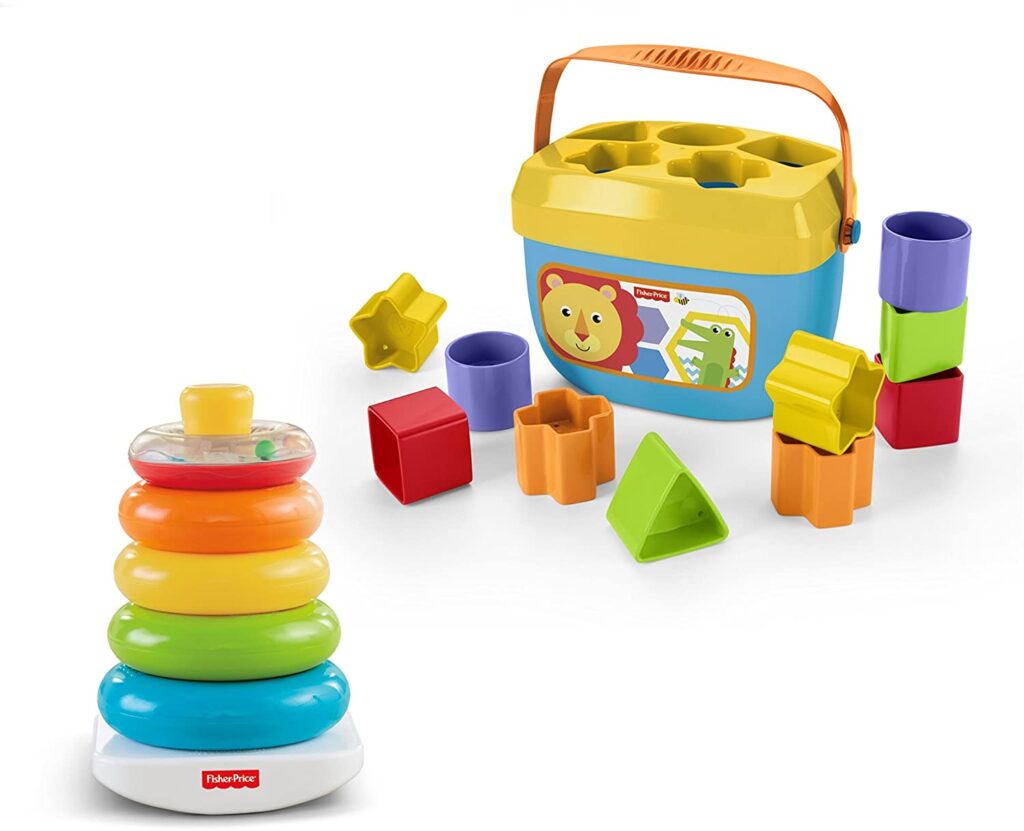 Fisher-Price Rock-a-Stack and Baby's First Blocks Bundle [Amazon Exclusive]