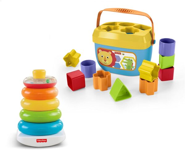 Fisher-Price Rock-a-Stack and Baby's First Blocks Bundle [Amazon Exclusive]