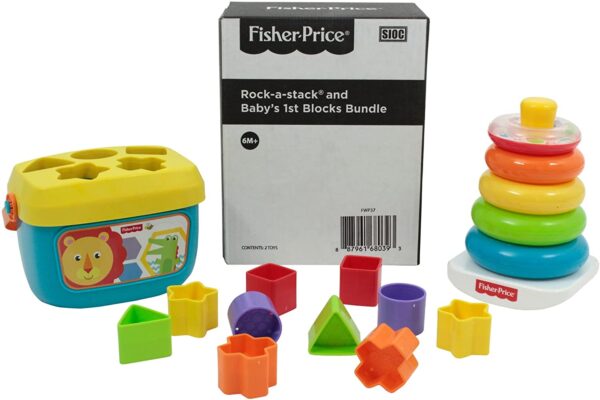 Fisher-Price Rock-a-Stack and Baby's First Blocks Bundle [Amazon Exclusive] - Image 5