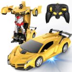 Desuccus Remote Control Car, Transform Robot RC Car for Kids, 2.4Ghz 1:18 Scale Model Racing Car with One-Button Deformation, 360?Drifting, Transforming Robot Car Toy Gift for Boys and Girls