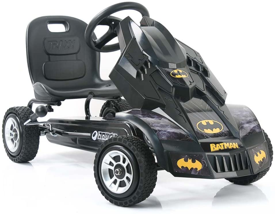 Hauck Batmobile Pedal Go Kart, Superhero Ride-On Batman Vehicle, Kids 4 and Older, Peddle & Patrol the Streets of Gotham just like Batman, Race-Styled Pedals & Rubber Wheels