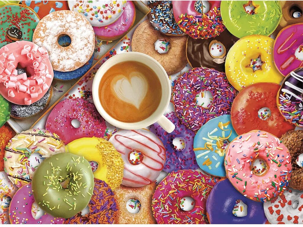 Jigsaw Puzzles, for Kids? Adults, Families 1000 Piece Puzzle Paintings Jigsaw 1000 Piece Puzzle (Donuts)