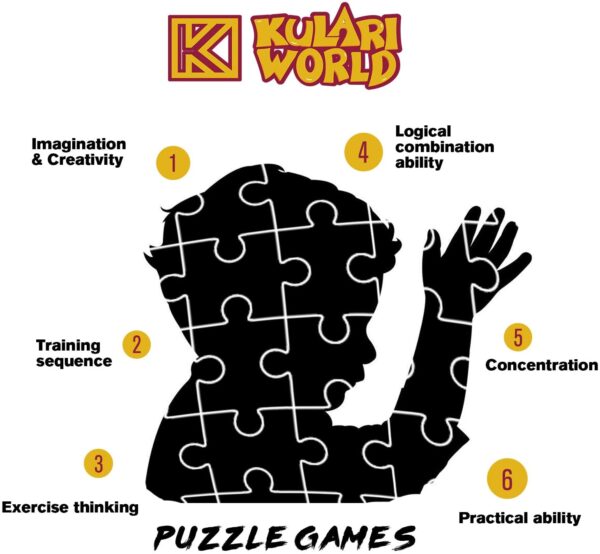 KULARIWORLD 200 Piece Jigsaw Puzzles for Kids Dinosaur Wooden Puzzle Toy for Child Boys Girls Ages 4-12 Years Olds - Image 6