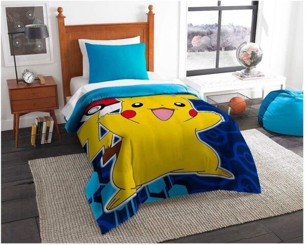 Pokemon Pika Pokeball Twin Comforter